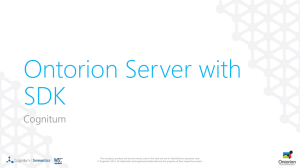 Ontorion Server with SDK 1.0
