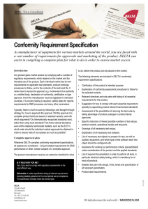 Conformity Requirement Specification