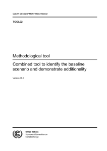 Combined tool to identify the baseline scenario and demonstrate