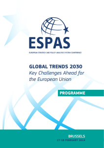 GLOBAL TRENDS 2030 Key Challenges Ahead for the European