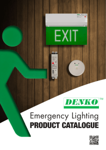 Emergency Lighting PRODUCT CATALOGUE