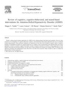 Review of cognitive, cognitive-behavioral, and neural