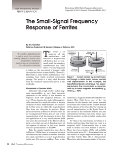 The Small-Signal Frequency Response of Ferrites