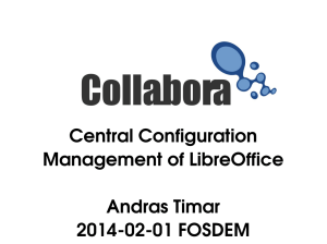 Central Configuration Management of LibreOffice