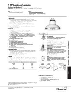 V-51® Incandescent Luminaires