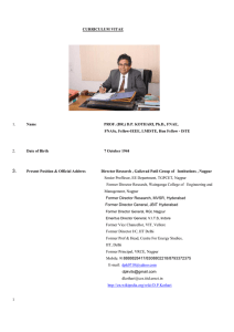 CV of Dr.D.P.Kothari
