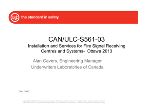 CAN/ULC-S561-03 - Canadian Fire Alarm Association