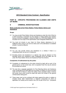 2010 Crime Specification - Part B – specific rules on classes and