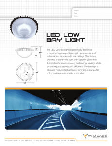 The LED Low Bay light is specifically designed to provide, high