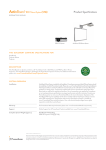 ActivBoard 178 Specification Sheet