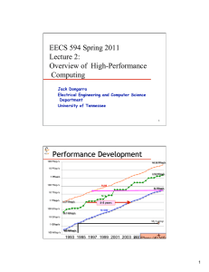 EECS 594 Spring 2011 Lecture 2: Overview of High