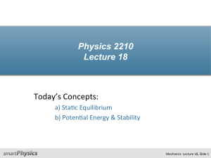 Today`s Concepts: Physics 2210 Lecture 18