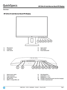 HP Z24n 24-inch Narrow Bezel IPS Display