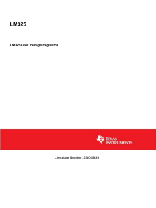 LM325 Dual Voltage Regulator