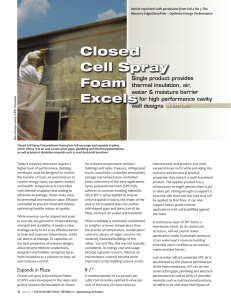 Closed Cell Spray Foam Excels