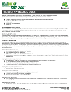 PRODUCT APPLICATION GUIDE