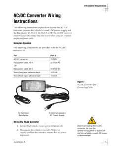 AC/DC Converter Wiring Instructions