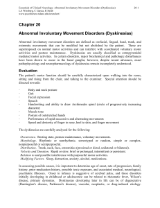 Abnormal Involuntary Movement Disorders (Dyskinesias)
