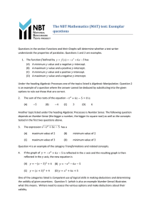 The NBT Mathematics (MAT) test: Exemplar questions
