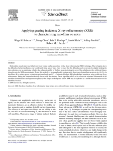 Applying grazing incidence X-ray reflectometry (XRR) to