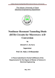 Nonlinear Resonant Tunneling Diode (RTD) Circuits for Microwave