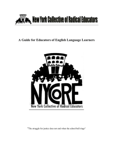 A Guide for Educators of English Language Learners