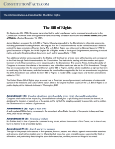 The Bill of Rights - Constitution Facts