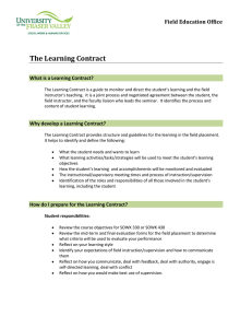 The Learning Contract