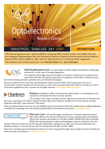 Exhibition - Optoelectronics Research Centre
