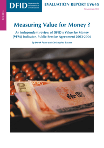 Measuring value for money?