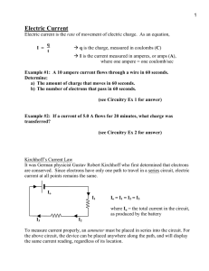 Electric Current Notes