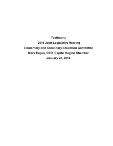 Mark Eagan`s 2016 Education Budget Hearing Testimony