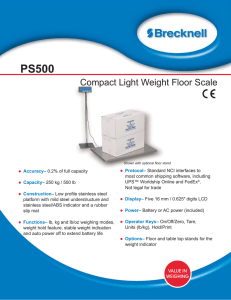 Compact Light Weight Floor Scale