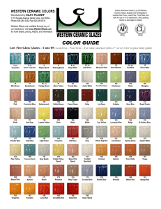 Western Color Chart - Western Ceramic Glazes