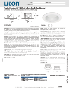 Standard Housing w/ 4" 120V Basic Reflector Retrofit (Non
