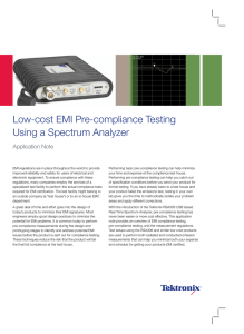 Low-cost EMI Pre-compliance Testing Using a Spectrum Analyzer