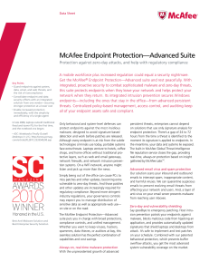 McAfee Endpoint Protection-Advanced Suite - Data Sheet