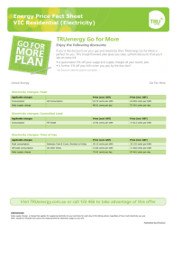 Energy Price Fact Sheet VIC Residential (Electricity)