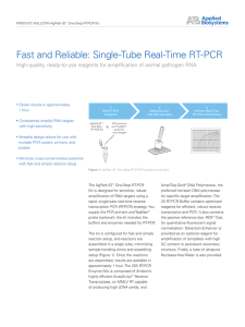 Fast and Reliable: Single-Tube Real-Time RT-PCR