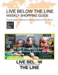 live below the line - The Hunger Project UK