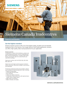 Siemens Canada loadcentres