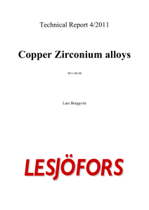 Copper Zirconium alloys