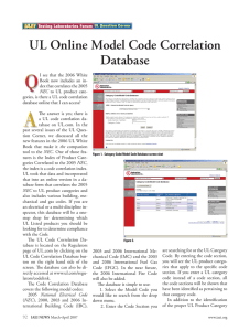 UL Online Model Code Correlation Database