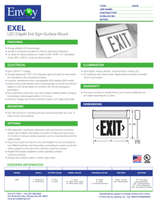 LED Edgelit Exit Sign-Surface Mount