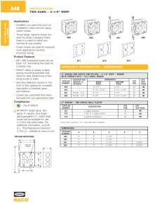 SWITCH BOXES TWO-GANG – 2-1/8" DEEP ORDERING