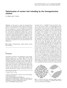 Optimization of nuclear fuel reloading by the homogenization method