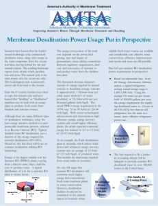 Membrane Desalination Power Usage Put in Perspective