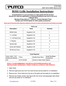 BOSS Grille Installation Instructions