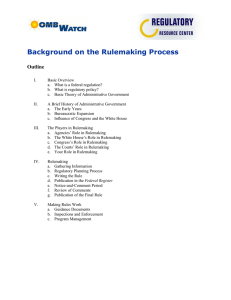 Background on the Rulemaking Process