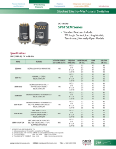 Stocked Electro-Mechanical Switches SP6TSEM Series